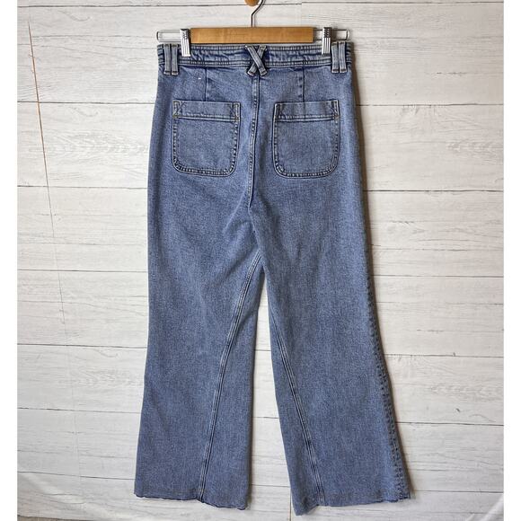 Paris Atelier & Other Stories Jeans Womens Size 29 Patch Pockets Wide Leg - Picture 10 of 16